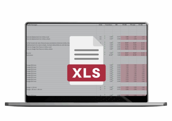 Bibliothèque de prix -Artisans & Entreprises- Format Excel